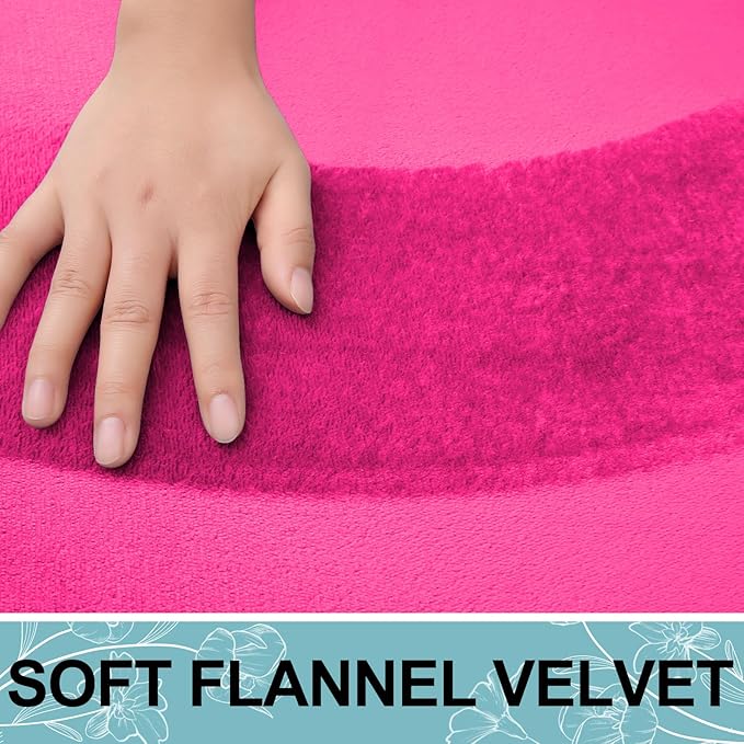 Smiry Memory Foam Bath Mat 36x24, Extra Soft and Absorbent Bathroom Mats, Non Slip Washable Carpet for Floor, Shower and Tub, Deep Pink