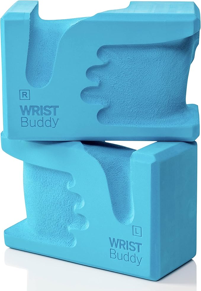 WRISTBuddy® Yoga Blocks 2-Pack (Left + Right) — Ergonomic, Hand-Shaped EVA Blocks for Wrist Relief & Better Grip | Doctor-Designed Support for Yoga, Pilates, Handstands, Push-Ups & Rehab