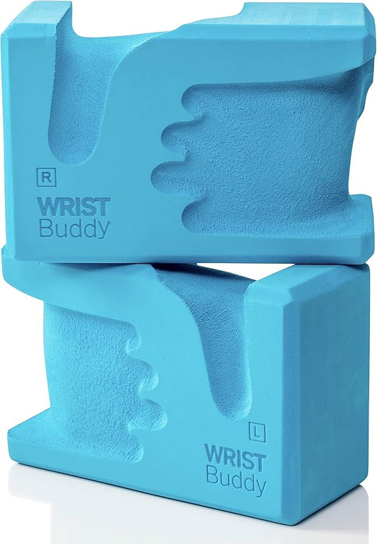 WRISTBuddy® Yoga Blocks 2-Pack (Left + Right) — Ergonomic, Hand-Shaped EVA Blocks for Wrist Relief & Better Grip | Doctor-Designed Support for Yoga, Pilates, Handstands, Push-Ups & Rehab