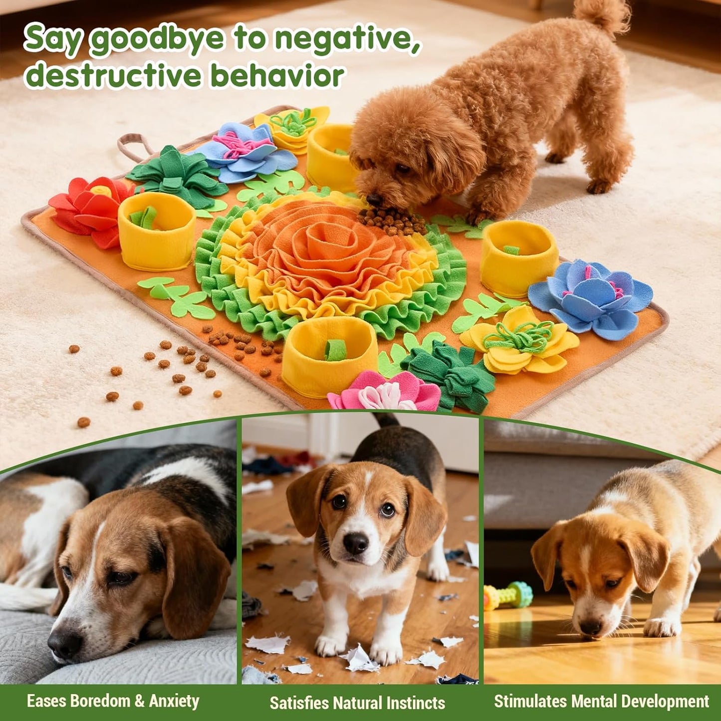 Dog Snuffle Mat – Interactive Slow Feeder Puzzle Toy
