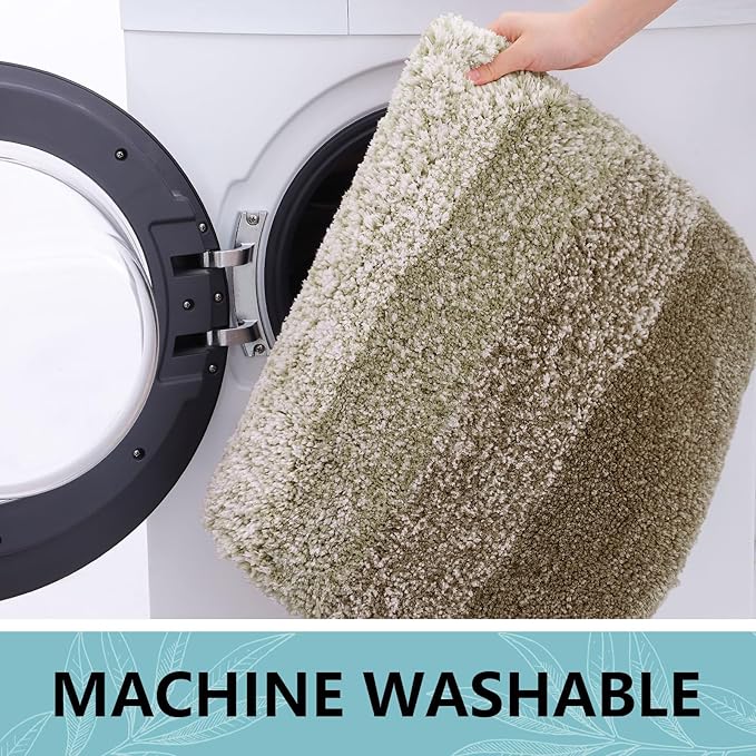 Arotive Microfiber Bathroom Rugs, Shaggy Soft and Absorbent Bath Rug, Non-Slip, Thick Plush Machine Washable Dry Bath Mats for Bathroom, Tub and Shower, 44x24, Coffee, Rectangular
