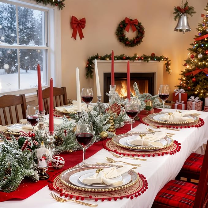 WDF 300PCS White and Gold Plates - Wedding Plastic Dinnerware Set for 50 Guests Include 50 Dinner & 50 Cake Plates, 50 Cutlery, 50 Cups for Wedding, Birthday, Thanksgiving Party