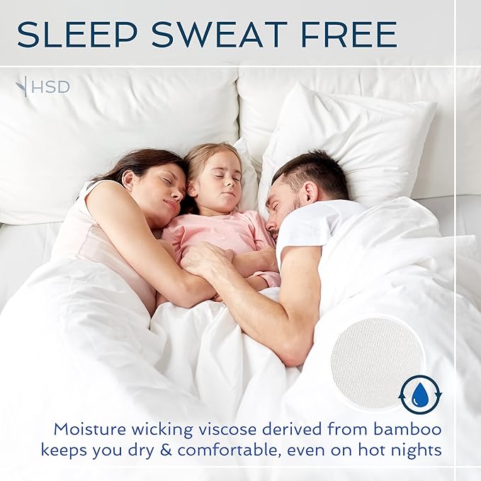 Hotel Sheets Direct 3 Piece Bed Sheet Set Twin Size, 100% Viscose Derived from Bamboo Sheets Set with 1 Pillowcase, Cooling & Breathable Luxury Bedding, Moisture-Wicking & Silky Soft, Light Blue