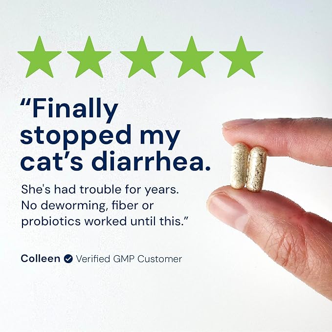 AnimalBiome Cat Probiotics - GMP Prebiotics and Probiotics - Reduces Diarrhea Flareups for Cats - KittyBiome