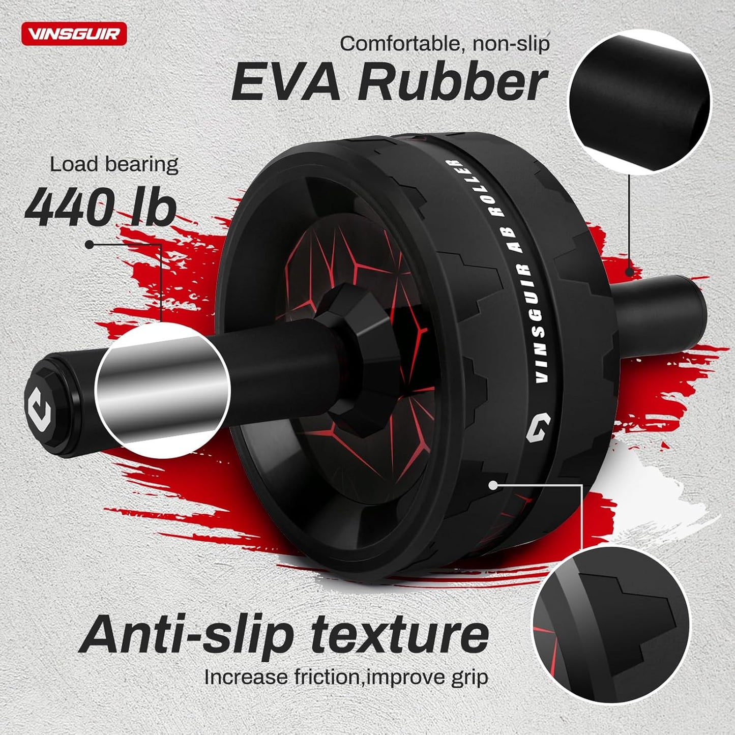 Ab Roller Wheel for Core Strength Training & Home Workout
