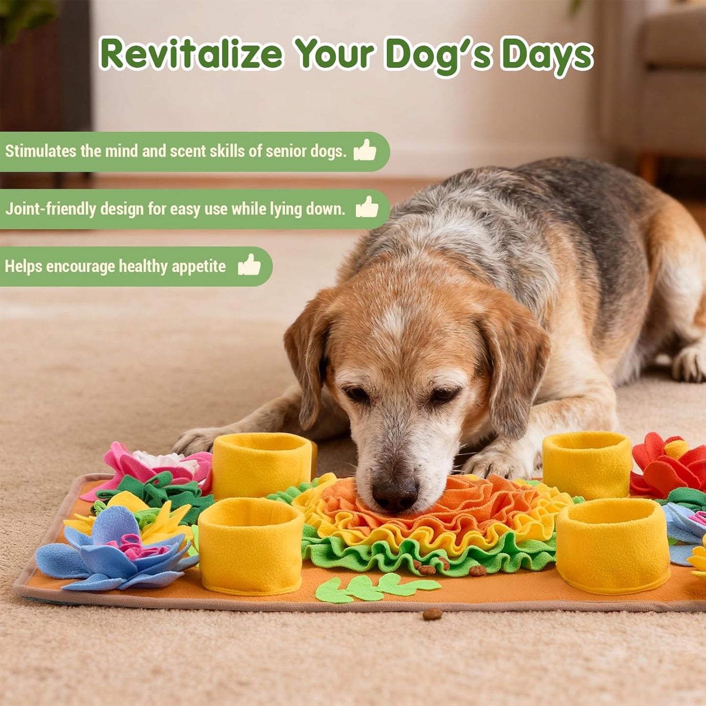 Dog Snuffle Mat – Interactive Slow Feeder Puzzle Toy