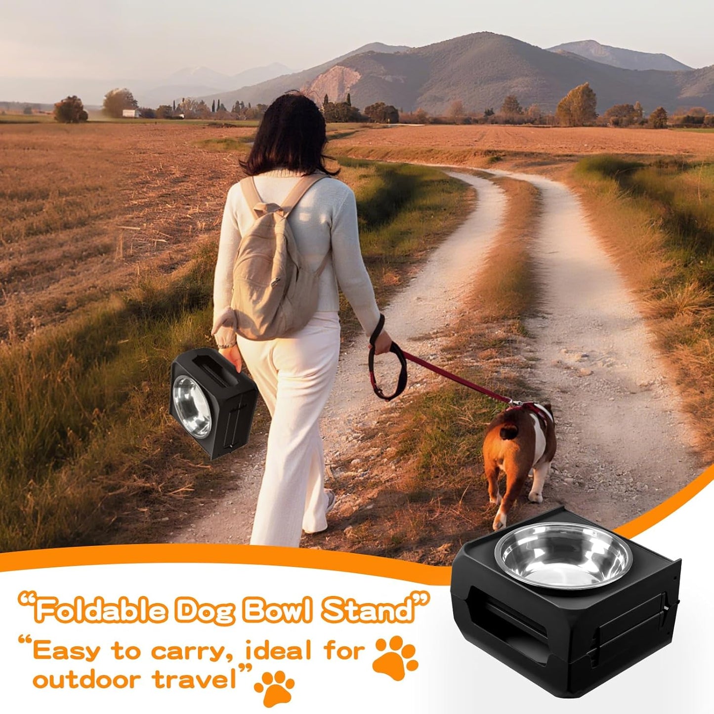 Elevated Dog Bowl Stand – Adjustable Height & Non-Slip Design