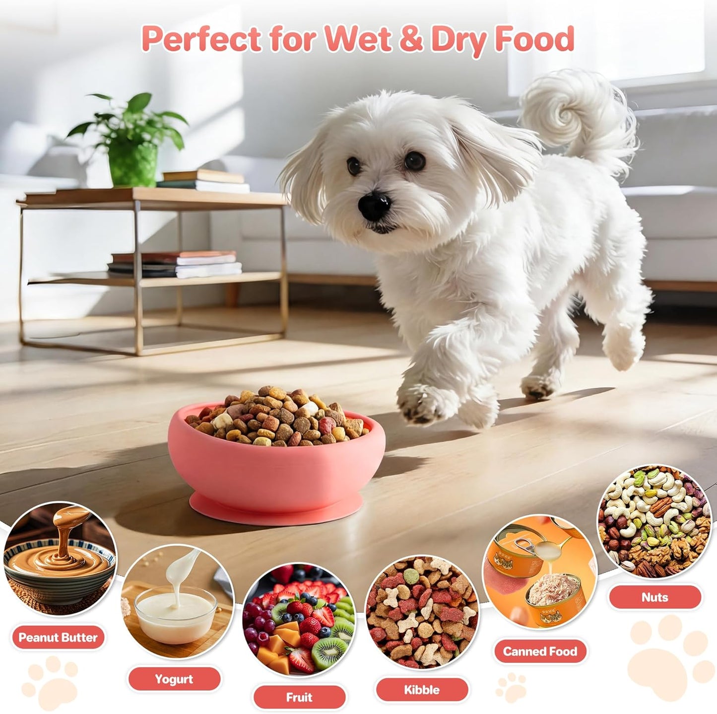 Silicone Slow Feeder Lick Bowl with Suction Base