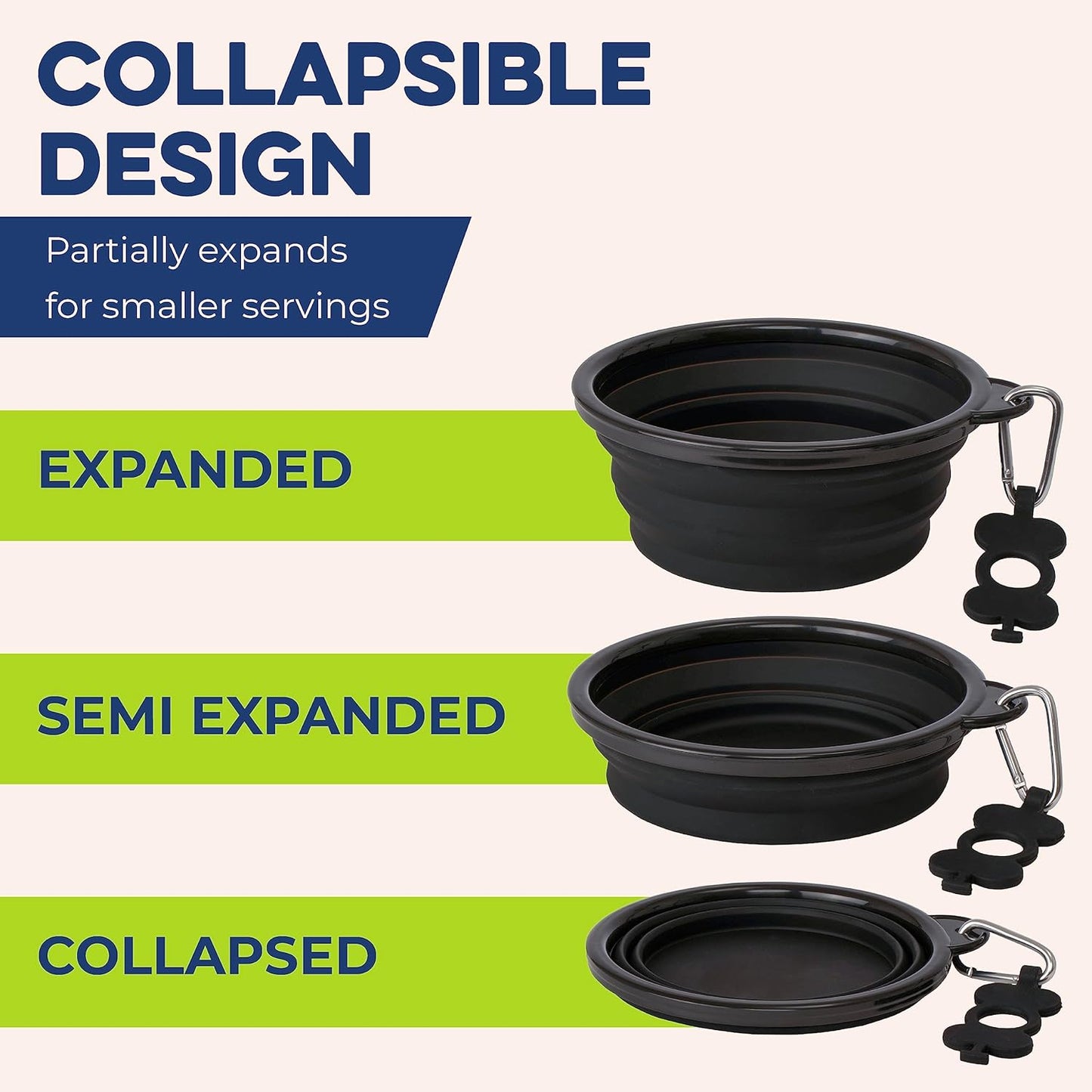 Collapsible Dog Slow Feeder Bowl for Travel