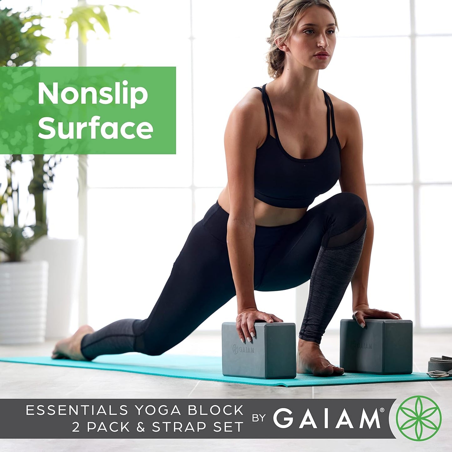EVA Foam Yoga Block and Strap for Stretching Support