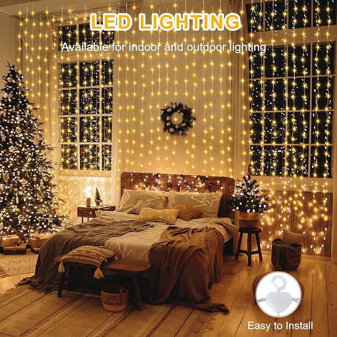 LED Curtain String Lights – Party Backdrop Decoration Lights