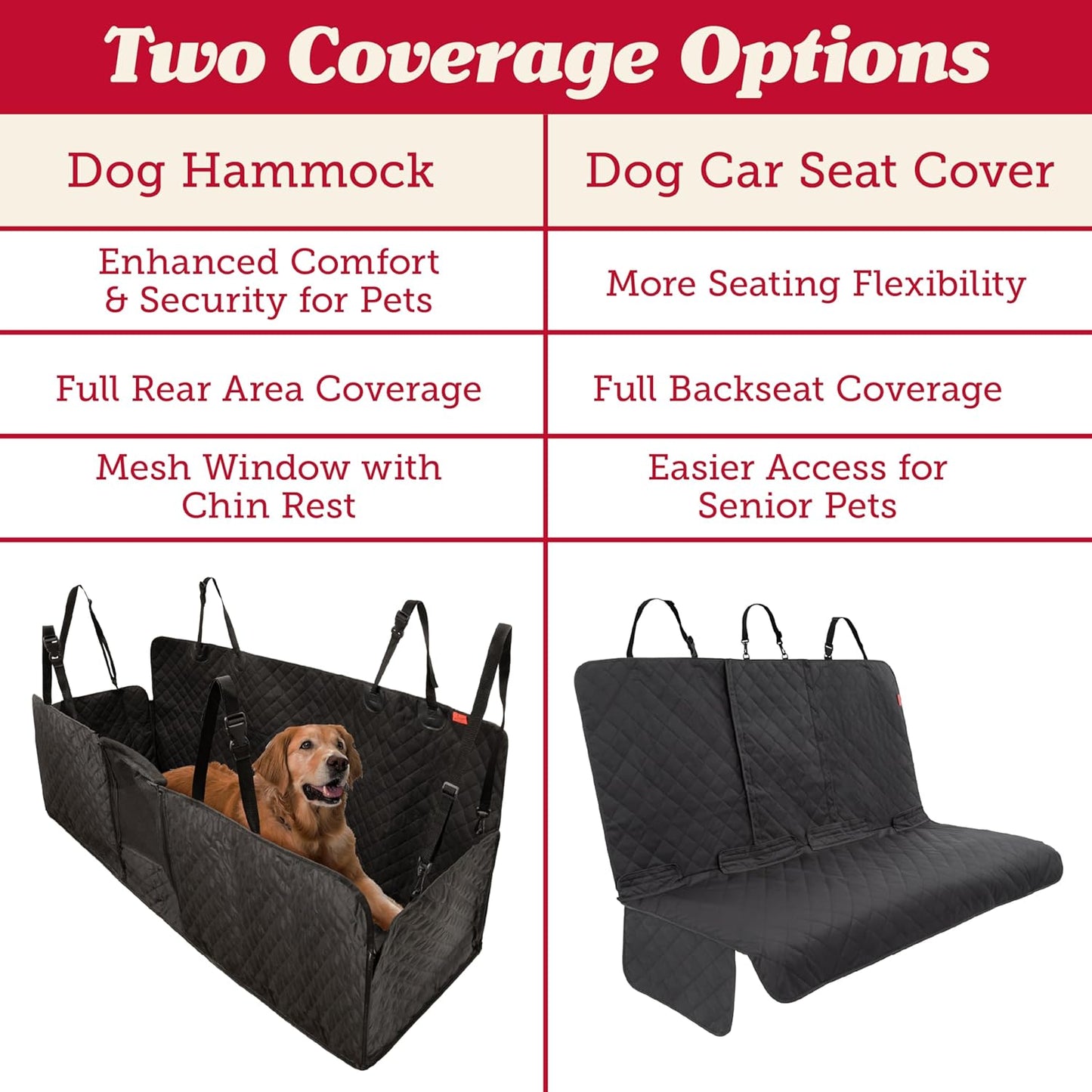 Dog Car Seat Cover (Waterproof & Non-Slip)