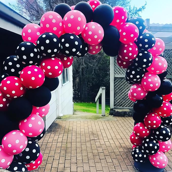 Pink & Black Balloon Decoration Kit – Confetti Party Balloon Set