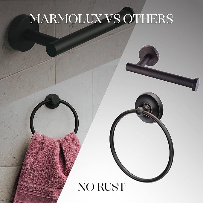 Matte Black Bathroom Hardware Set (4-Piece)