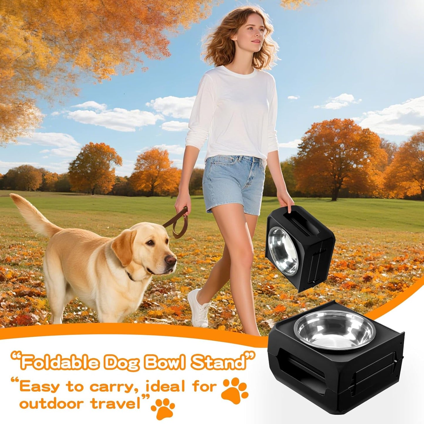 Elevated Dog Bowl Stand – Adjustable Height & Non-Slip Design