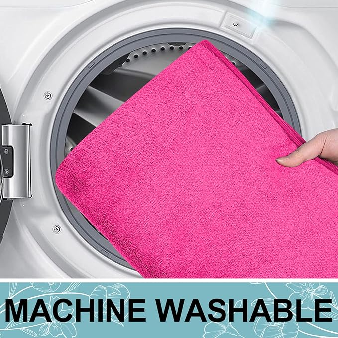 Smiry Memory Foam Bath Mat 36x24, Extra Soft and Absorbent Bathroom Mats, Non Slip Washable Carpet for Floor, Shower and Tub, Deep Pink