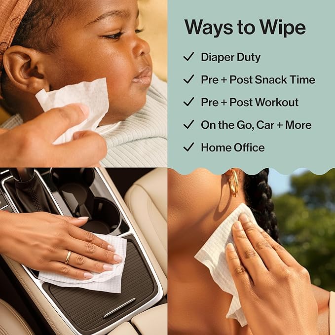 The Honest Company Hypoallergenic Multi-Use Baby Wipes for Sensitive Skin, Baby Pattern Play, 576 Count