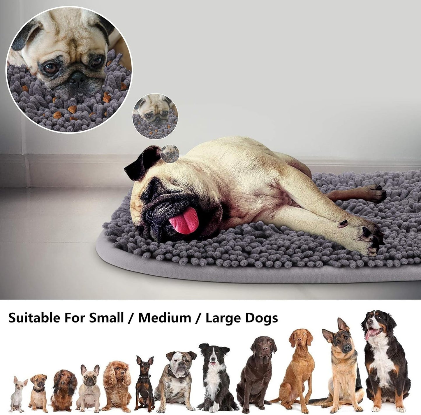 Interactive Dog Snuffle Mat – Feeding Puzzle & Enrichment Toy