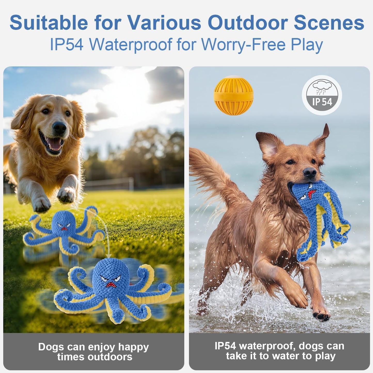 Automatic Jumping Octopus Dog Toy – Interactive Smart Dog Toy