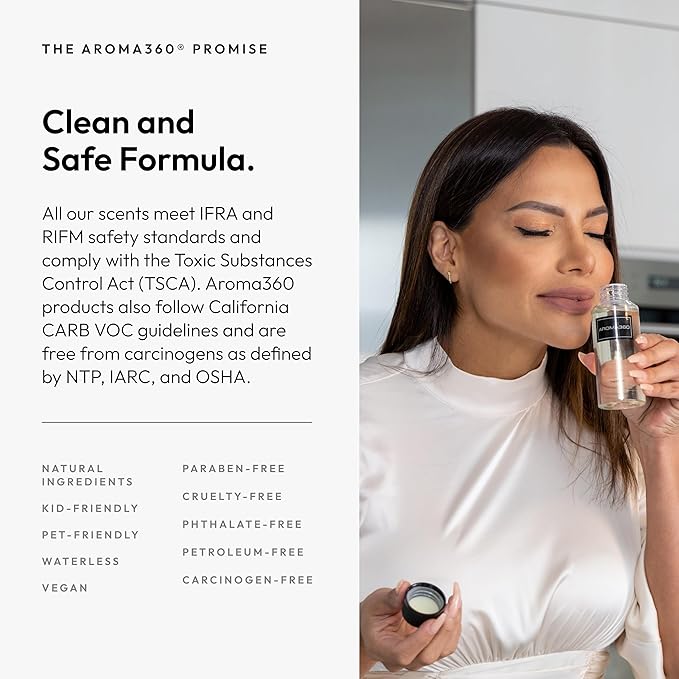 Aroma360 - Dream On Fragrance Oil Blend | Hotel Inspired for Luxury Essential Oil Diffusers | Aromatherapy Scent Diffuser Oil | Serene White Tea, Healing Aloe Vera, and Warm Earthy Cedar - 50ML