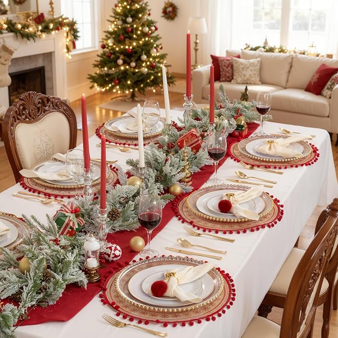 WDF 300PCS White and Gold Plates - Wedding Plastic Dinnerware Set for 50 Guests Include 50 Dinner & 50 Cake Plates, 50 Cutlery, 50 Cups for Wedding, Birthday, Thanksgiving Party