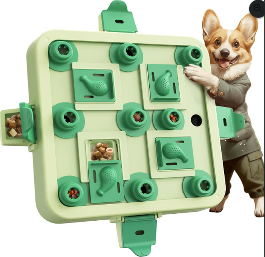 Interactive Dog Puzzle Board – 3-Level Slow Feeder Toy