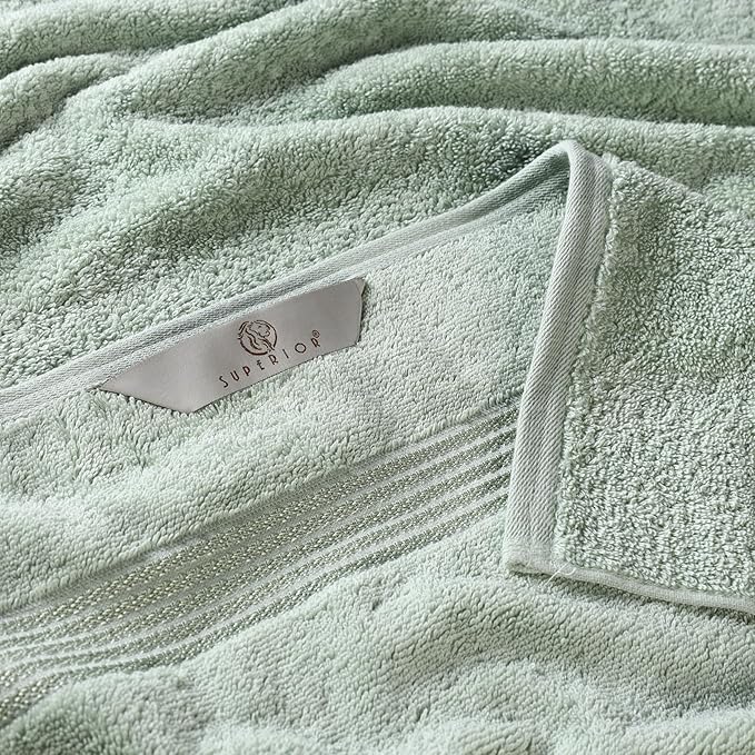 Superior Egyptian Cotton 2-Piece Bath Sheet Towel Set, Oversized Body Towels For Adults And Kids, Large Towel For Bath, Shower, Guest Bathroom, Spa, Gym, Resort, Essentials, Airbnb, Sage