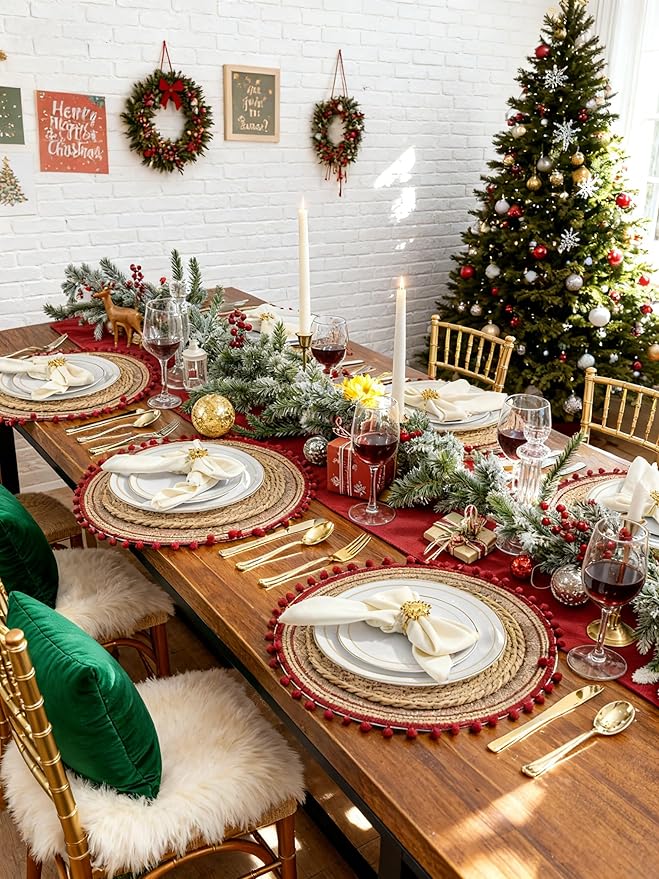GATHER 350PCS Gold Plastic Plates - White and Gold Disposable Plastic Dinnerware Set Include 50 Dinner Plates, 50 Dessert Plate, 150 Silverware, 50 Napkins, 50 Cups for Party & Wedding & Christmas