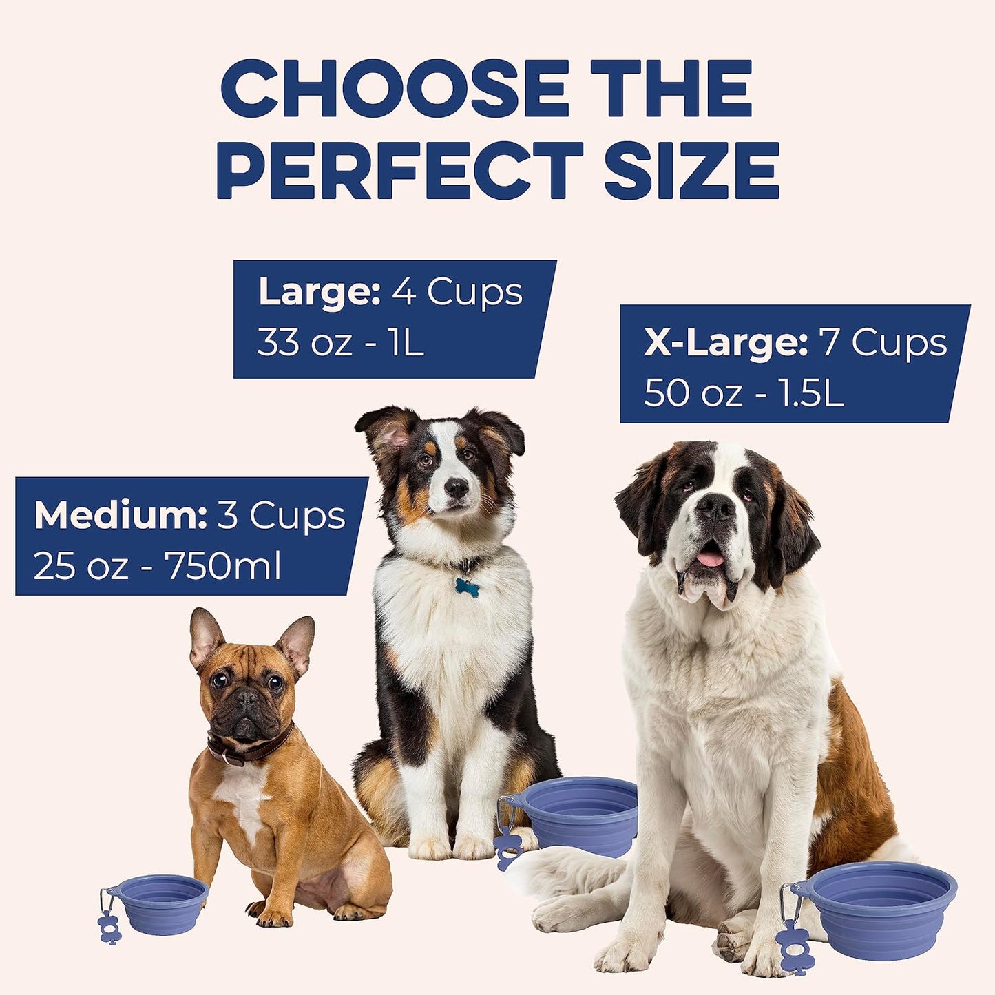 Collapsible Dog Slow Feeder Bowl for Travel