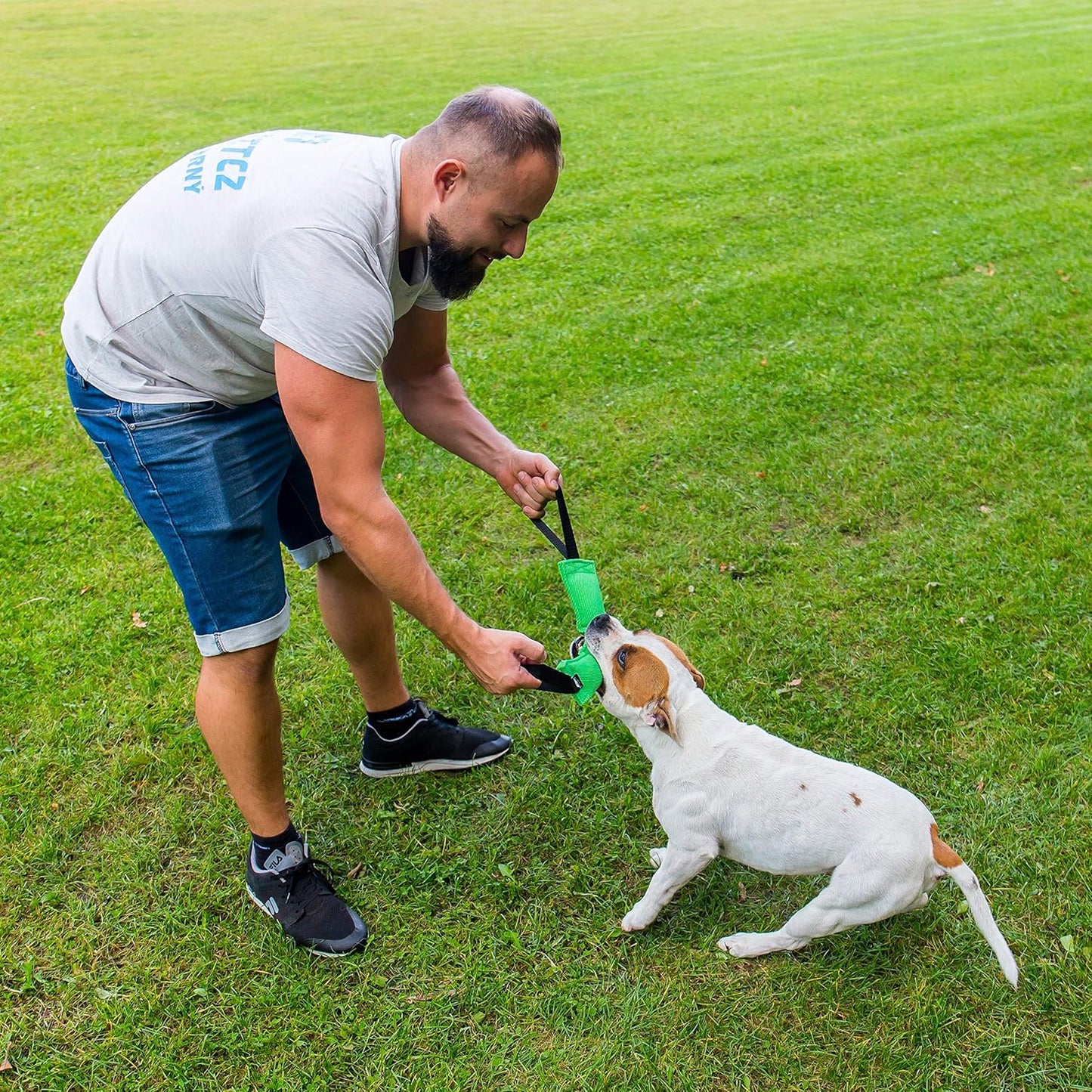 Heavy Duty Dog Tug Toy with Handles – Strong & Interactive Training Toy