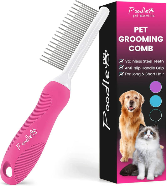 2-in-1 Pet Detangling Comb for Dogs & Cats