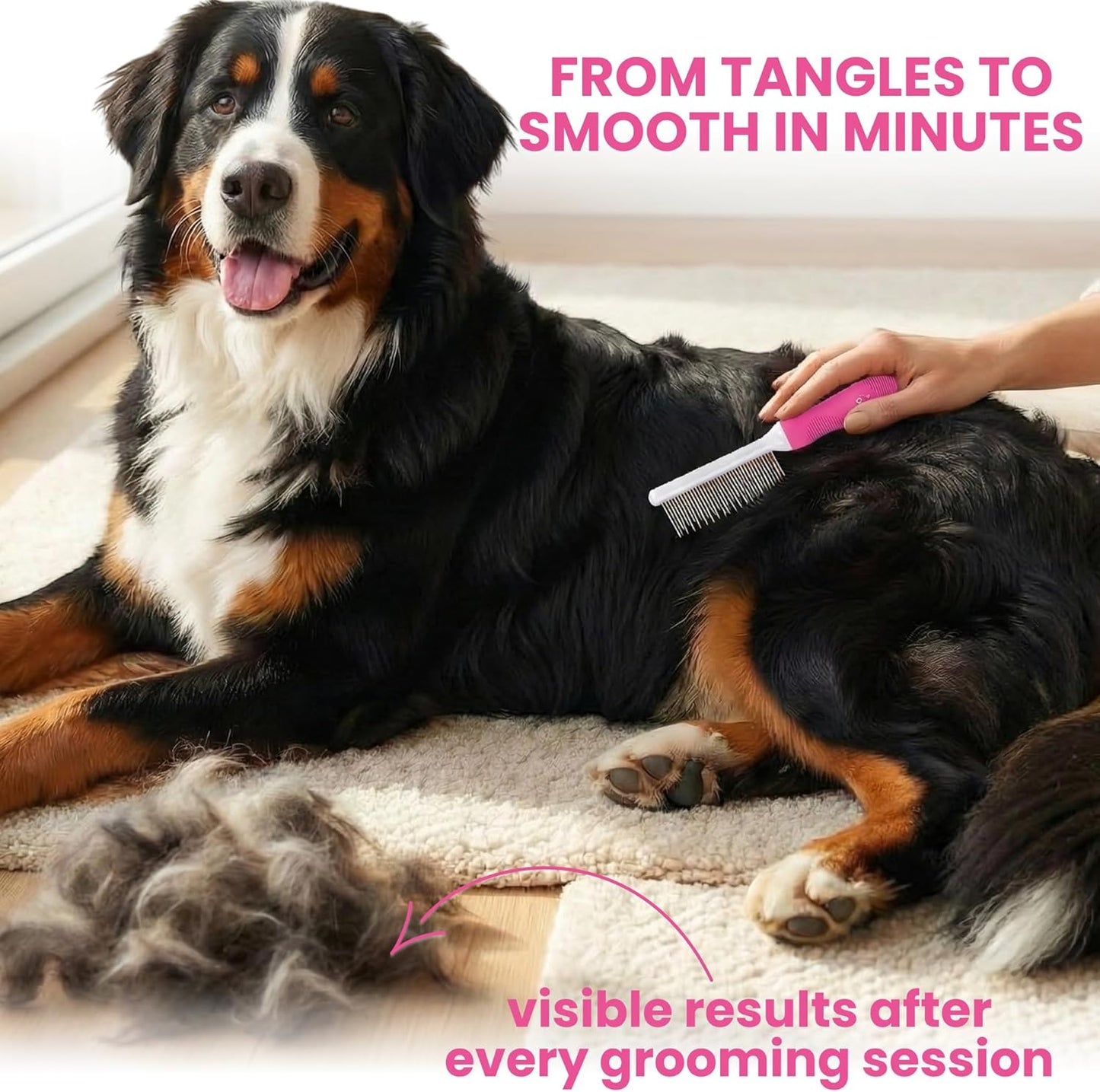 2-in-1 Pet Detangling Comb for Dogs & Cats