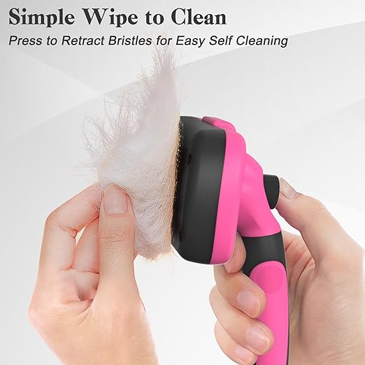Self Cleaning Slicker Brush for Dogs & Cats 