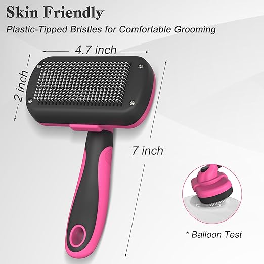 Self Cleaning Slicker Brush for Dogs & Cats 