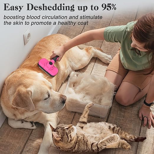 Self Cleaning Slicker Brush for Dogs & Cats 
